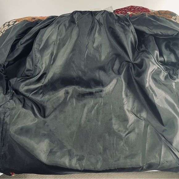 White Stag Vintage Animal Print Burnout Brocade Tapestry Button Up Blazer Jacket - Picture 12 of 12